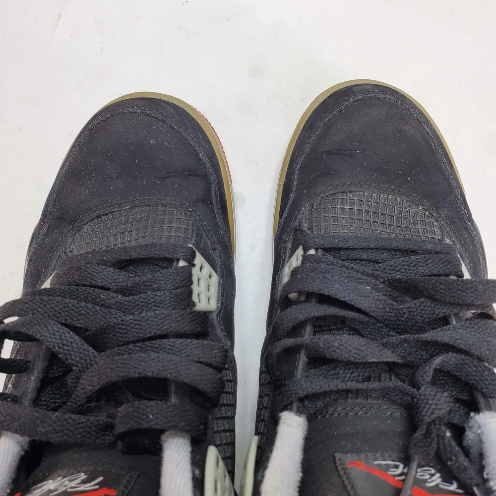 Jordan Air Jordan 4 Retro Mens 9 Black Bred 2012 308497-089 Basketball Shoes